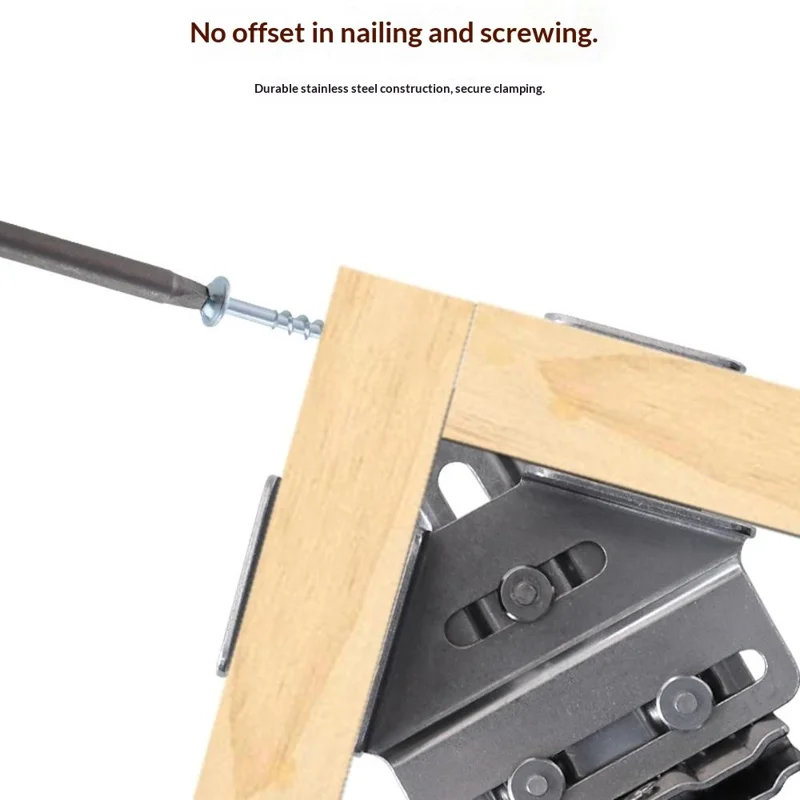 Stainless Steel Right Angle Clamp 90° Woodworking Tool Quick Grip Frame Splicing Positioner - Closed Right Angle Clamp