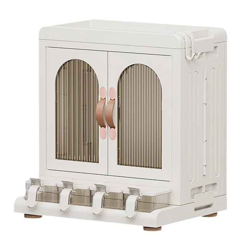 Kitchen Spice Rack Organizer Countertop Dustproof Seasoning Container Storage Cabinet Shelf for Home