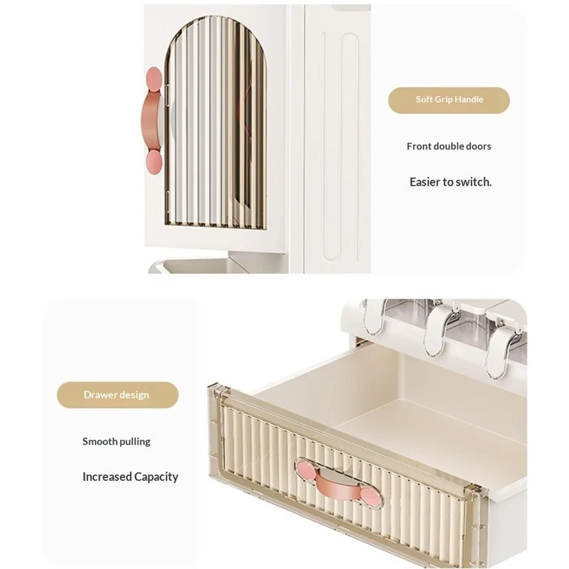 Kitchen Spice Rack Combo Set with Drawer Countertop Organizer Seasoning Container Sealed Storage Holder