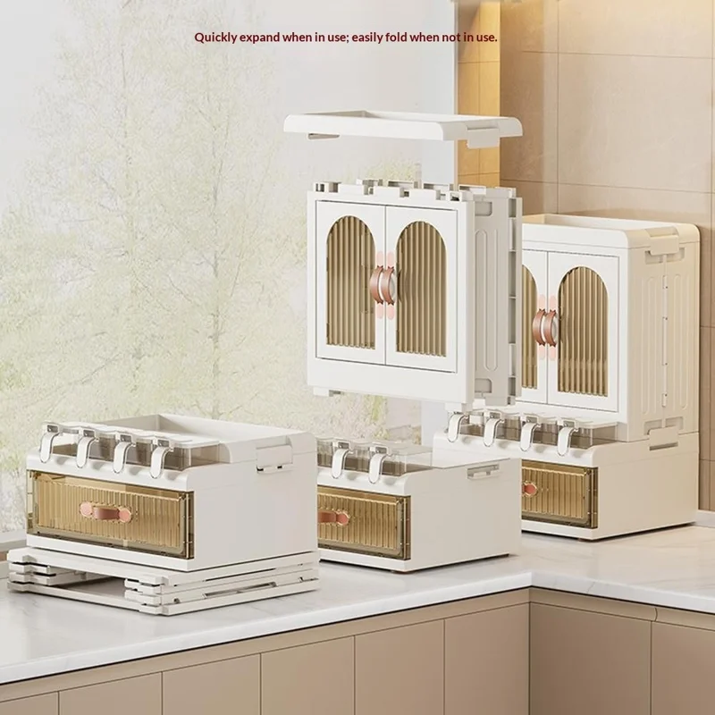 Kitchen Spice Rack Combo Set with Drawer Countertop Organizer Seasoning Container Sealed Storage Holder