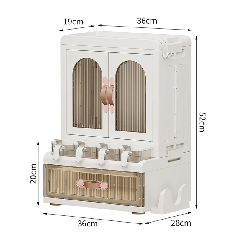 Kitchen Spice Rack Combo Set with Drawer Countertop Organizer Seasoning Container Sealed Storage Holder