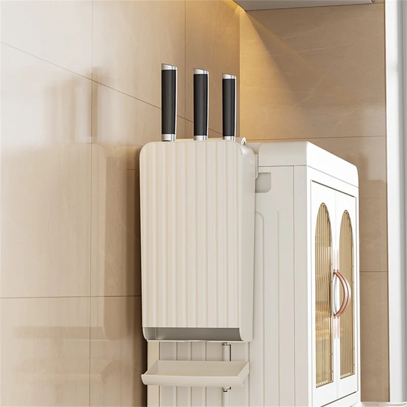 Set di scaffali per spezie da cucina con cassetto / Bacchette / Supporto per taglierina Organizzatore da bancone a più livelli per la conservazione domestica per la cucina