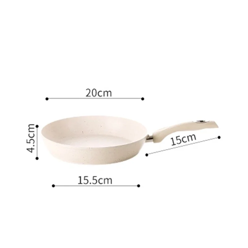 20 cm Maifanit Antihaft-Bratpfanne, Multifunktionspfanne mit Deckel und Holzspatel für Induktions- und Gasherd