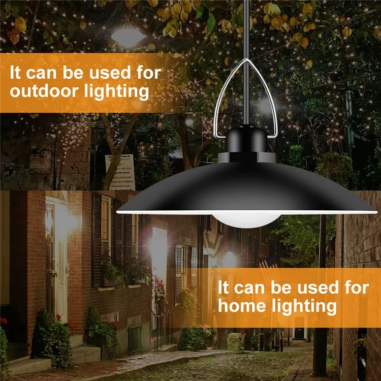 Outdoor Garden Yard Lighting Waterproof Solar Powered 3-Head Ceiling Porch Hanging Light Bulb - Cool White