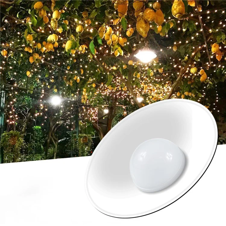 Outdoor Garden Yard Lighting Waterproof Solar Powered 3-Head Ceiling Porch Hanging Light Bulb - Cool White