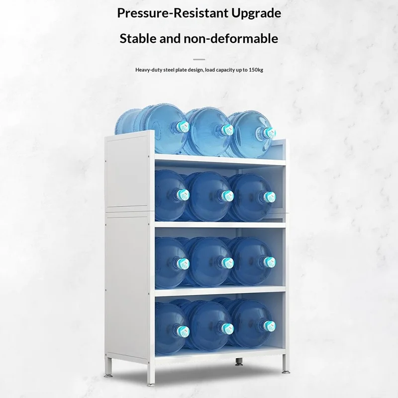 4-luikse keukenkast van 80 cm met deuren, opbergunit met meerdere lagen, vrijstaand, stofdichte opbergrek - Grijs