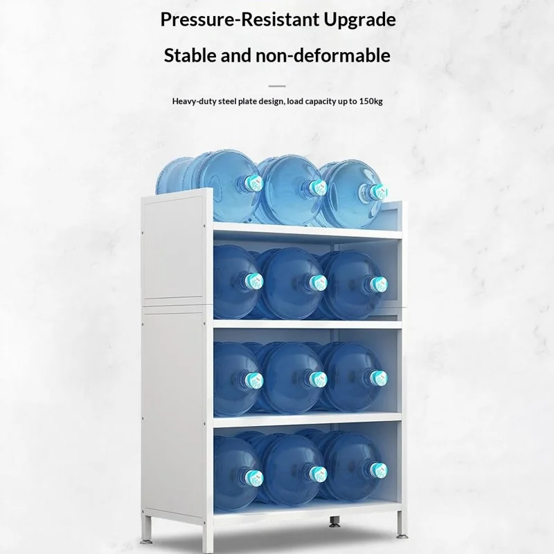 100cm 5-Tier Kitchen Storage Cabinet with Doors Dustproof Freestanding Pantry Organizer for Utensils Food - Grey