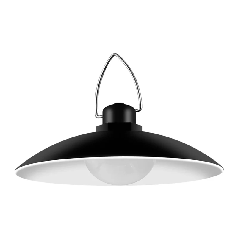 Outdoor Waterproof Solar Powered Ceiling Porch Hanging 4-Head Light Bulb with Extension Cord - Warm White