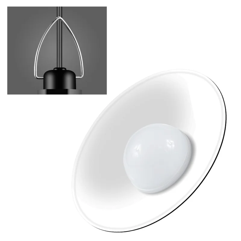 Outdoor Waterproof Solar Powered Ceiling Porch Hanging 4-Head Light Bulb with Extension Cord - Warm White