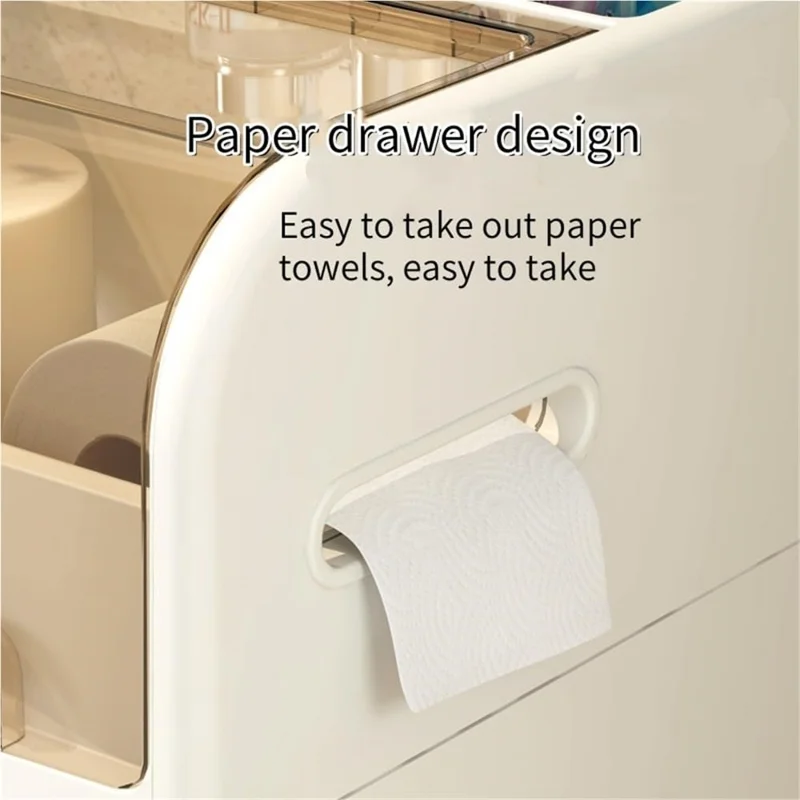 3 Tier Bathroom Storage Cabinet Slim Rolling Organizer for Toilet Paper Toiletries Laundry Basket