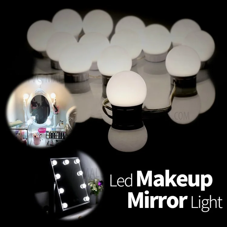 6 Bulbs LED Makeup Mirror Light Bulb Vanity Dimmable Lamp for Dressing Table