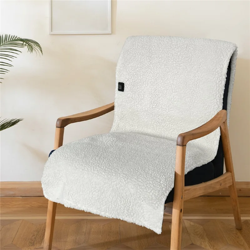 135x48cm Portable Heated Seat Cushion 3-Level Temperature Control Fleece Heating Pad for Sofa Camping Fishing
