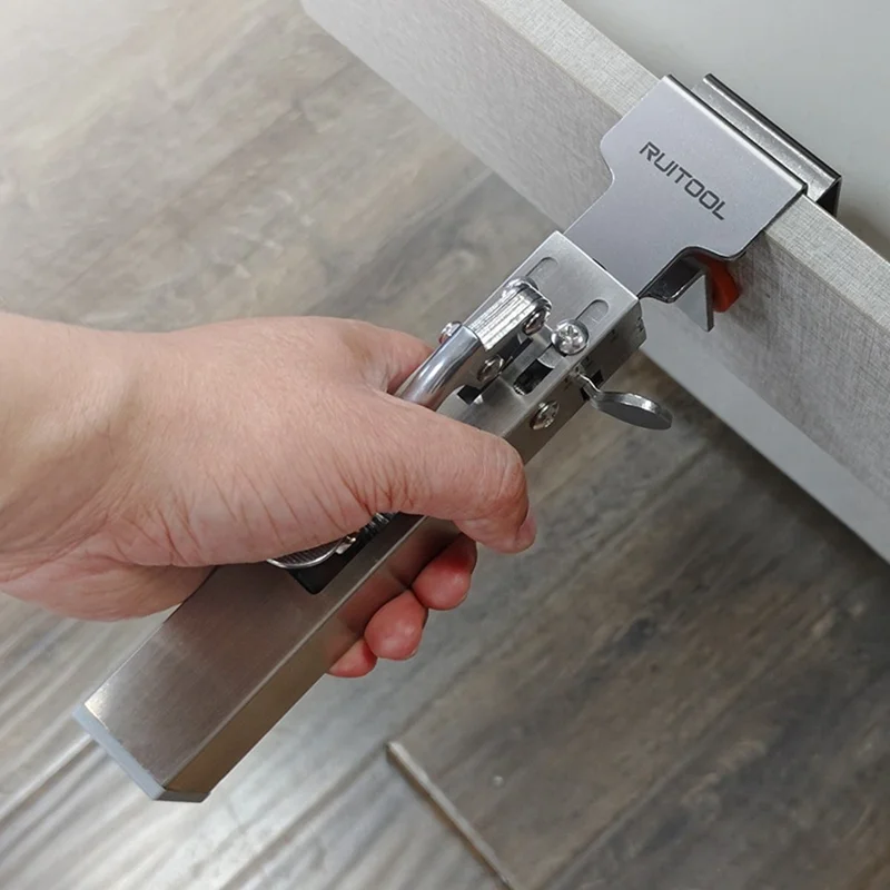 RUITOOL Stainless Steel Adjustable Drawer Installation Clamp 21-50mm Thickness Range Woodworking Tool for Cabinet