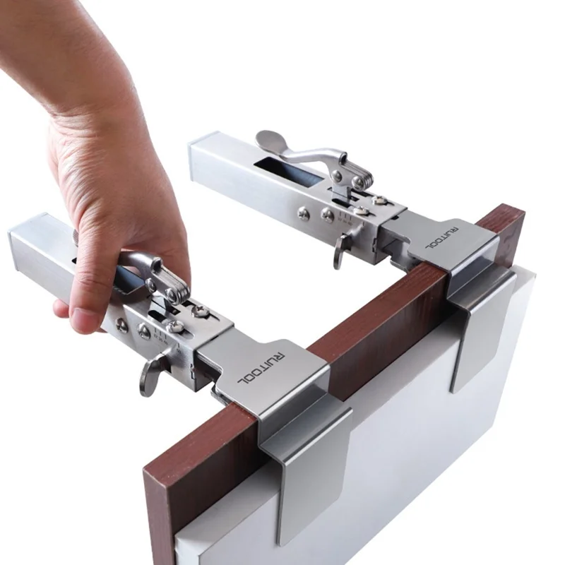 RUITOOL Stainless Steel Adjustable Drawer Installation Clamp 21-50mm Thickness Range Woodworking Tool for Cabinet