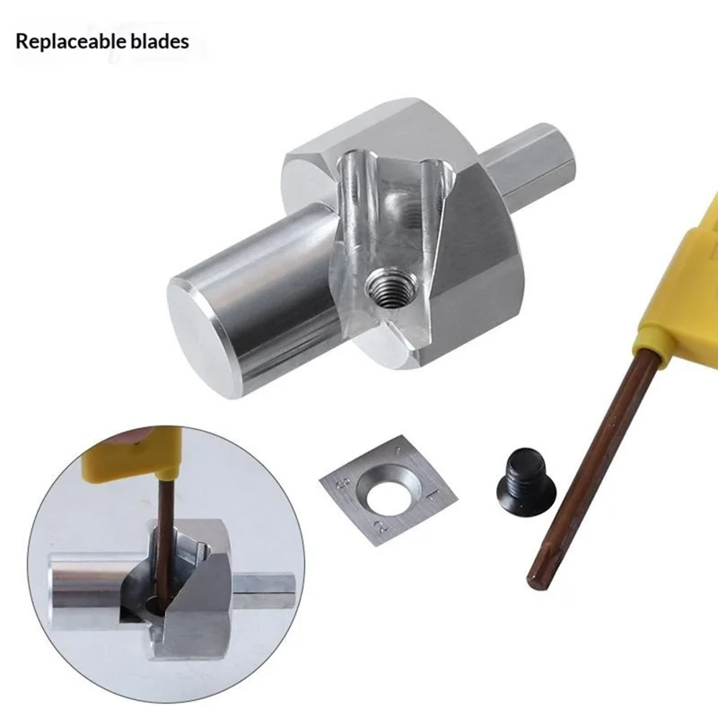 RUITOOL Aluminum Alloy Vertical Drilling Positioning Tool Kit Hole Saw Chamfering Woodworking Tool Set - 19mm Hole  /  Short Drill Bit