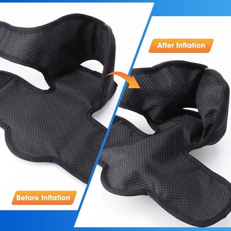 1Pc Electric Heated Foot Massager Airbag Compression Ankle Heat Therapy Device - Black