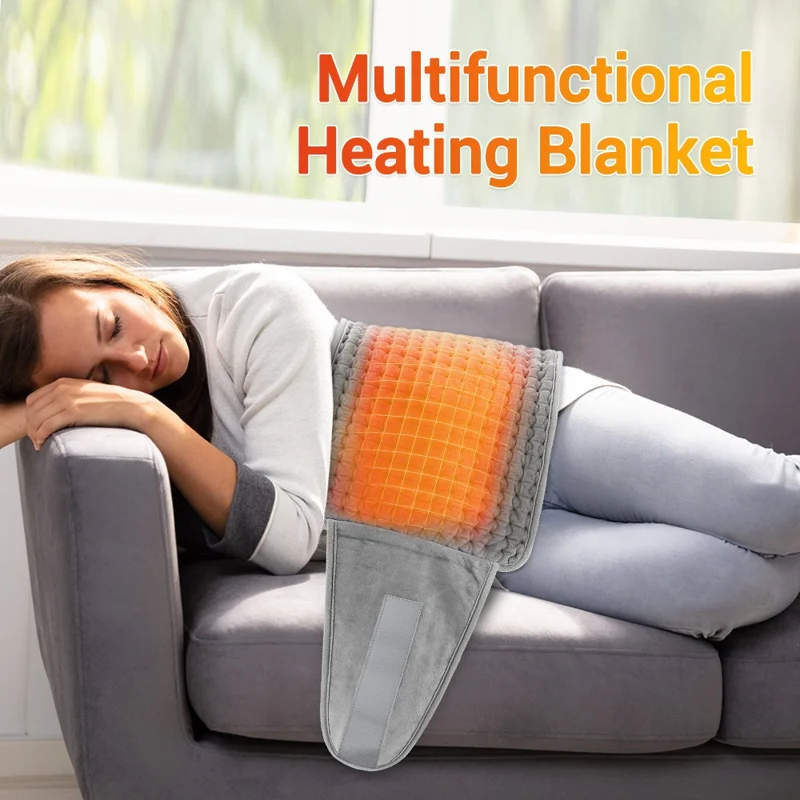 102309 9-Level Heating Belt PTC Control 4 Timers Washable Electric Heating Pad for Waist Back, EU Plug