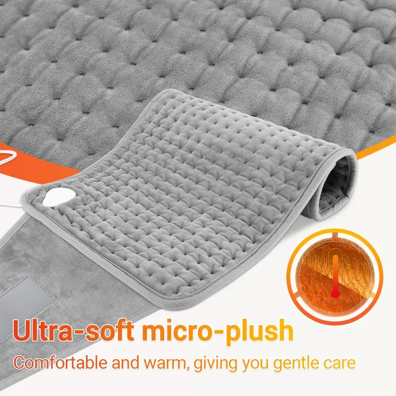 102309 9-Level Heating Belt PTC Control 4 Timers Washable Electric Heating Pad for Waist Back, EU Plug