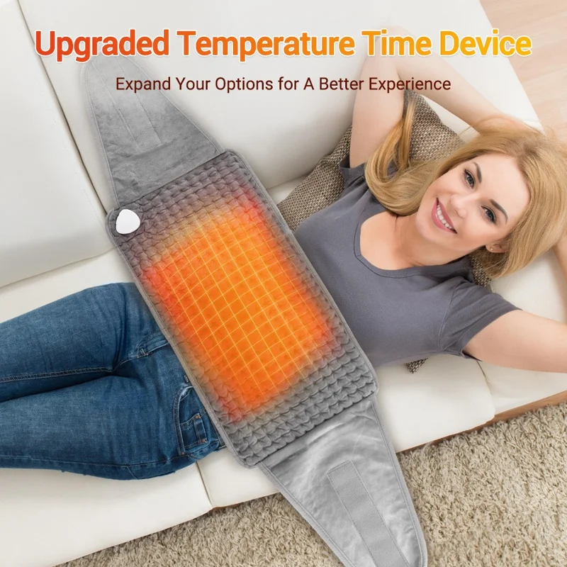 102309 9-Level Heating Belt PTC Control 4 Timers Washable Electric Heating Pad for Waist Back, EU Plug