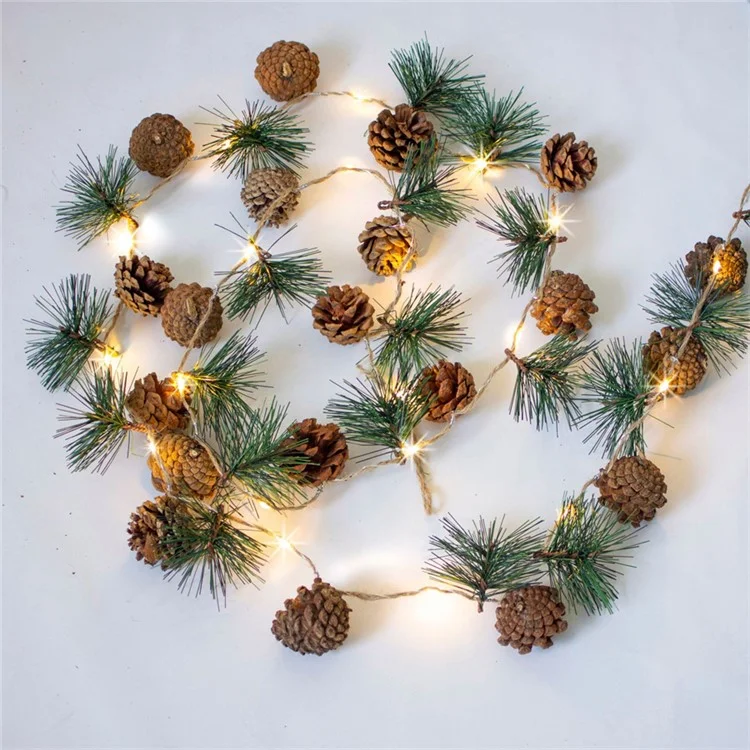 2m 20 LED Christmas Pinecone Luz de Luz de Iluminación de Fiesta de Trabajo Navideño