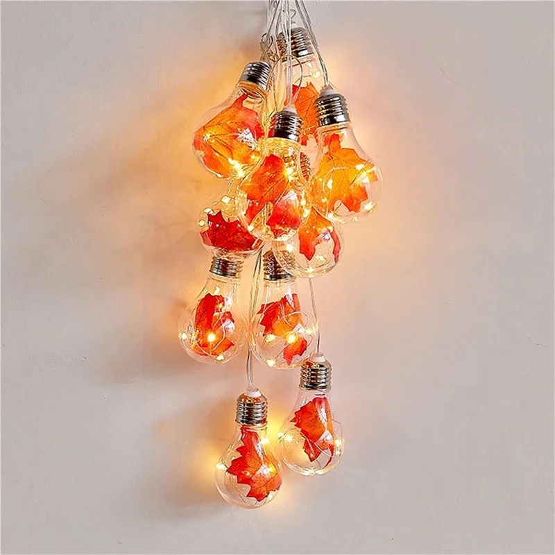 4m Maple Leaf Bulb String Light Battery Powered for Indoor Bedroom  Party Wedding Christmas