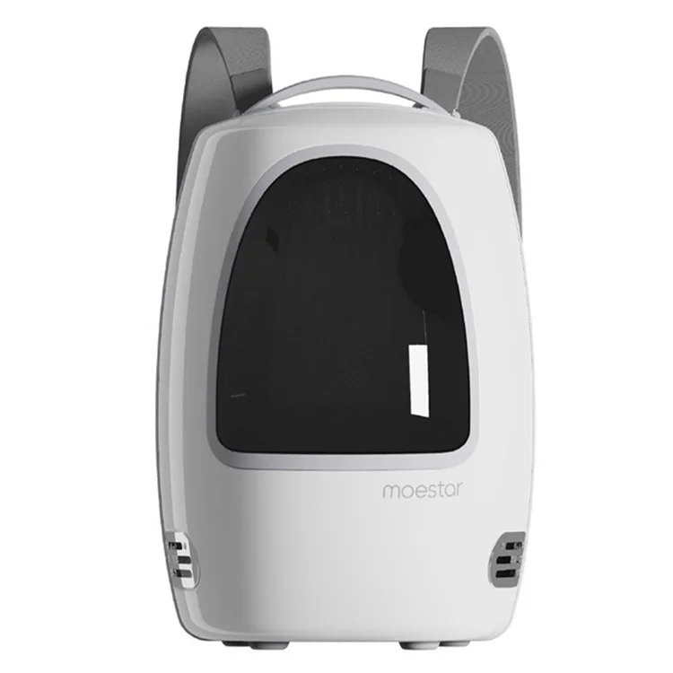 MOESTAR Cat Backpack Carrier Bag Pet Dog Carry Backpack Ventilate Transparent Capsule Backpack for Travel Hiking Outdoors Activities - White