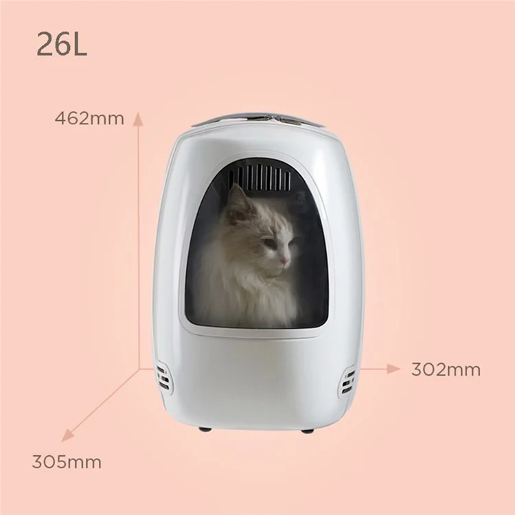 MOESTAR Cat Backpack Carrier Bag Pet Dog Carry Backpack Ventilate Transparent Capsule Backpack for Travel Hiking Outdoors Activities - White