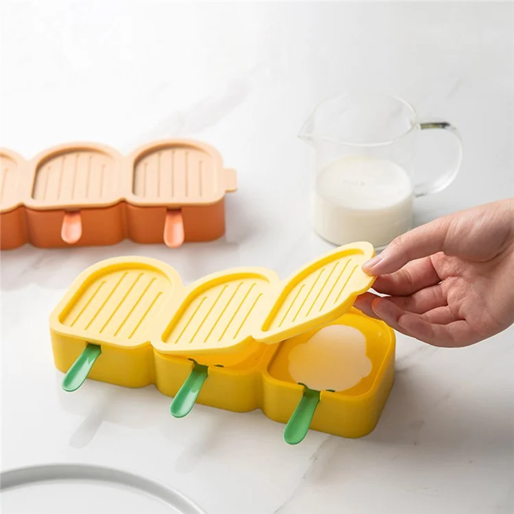 Molde de Silicona Reutilizable con Forma de Pájaro Bonito para Barras de Helado DIY con Tapa y Palo (sin Certificado FDA, Sin BPA) - Azul