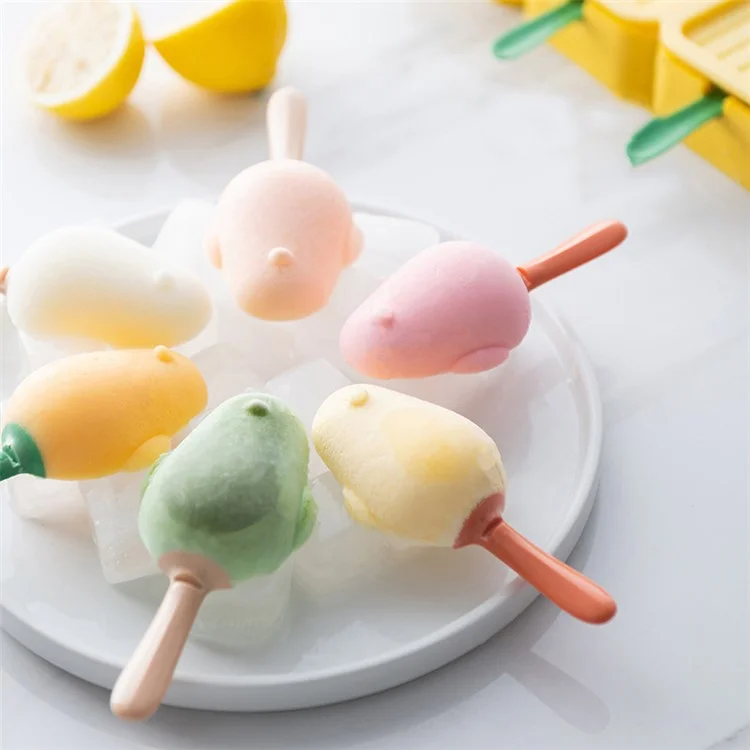 Molde de Silicona Reutilizable con Forma de Pájaro Bonito para Barras de Helado DIY con Tapa y Palo (sin Certificado FDA, Sin BPA) - Azul
