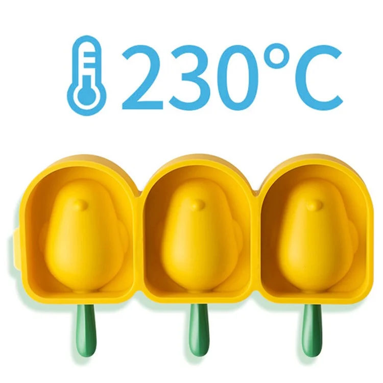 Molde de Silicona Reutilizable con Forma de Pájaro Bonito para Barras de Helado DIY con Tapa y Palo (sin Certificado FDA, Sin BPA) - Azul