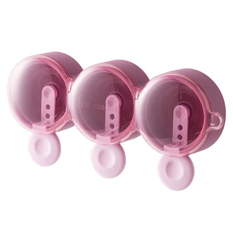 DIY Silicone Doughnut Shaped Ice Cream Mold Dessert Freezer Fruit Juice Milk Pop Ice Cube Mold with Sticks (without FDA Certificate, BPA Free) - Roxo