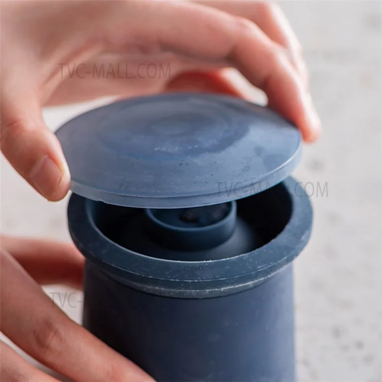 Réfrigérateur Rond À Glace Ronde Réfrigérateur À Glace À Glace Avec Couvercles De Cocktail De Whisky (sans BPA, Aucun Certificat FDA) - Bleu Foncé