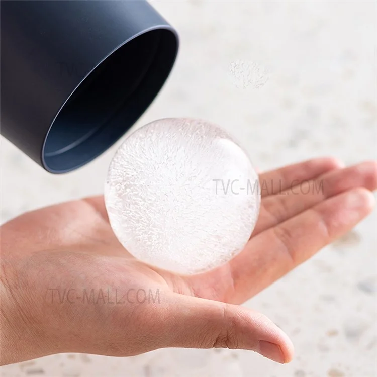 Réfrigérateur Rond À Glace Ronde Réfrigérateur À Glace À Glace Avec Couvercles De Cocktail De Whisky (sans BPA, Aucun Certificat FDA) - Bleu Foncé