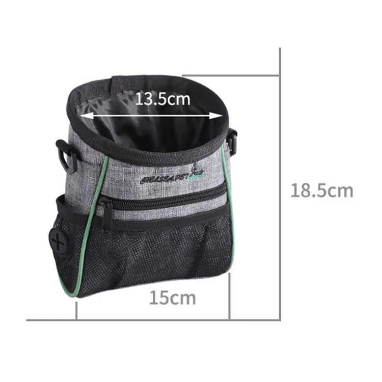 LDLC QS-059 Dog Treat Pouch Pet Hands-Free Training Waist Bag Drawstring Carries Pet Toys Food Poop Bag Pouch - Blue