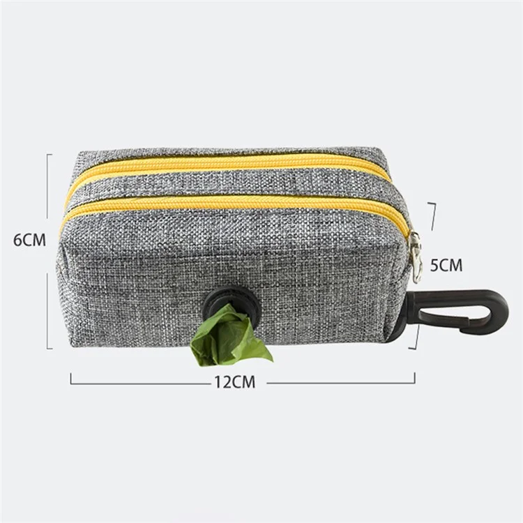 LDLC QS-080 Pet Saco Dispensente de Baco de Zipped Boil Poph Poop Poop Saco do Saco do Saco de Leash Anicional, Zíper Duplo - Preto/vermelho
