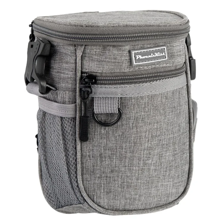 LDLC QS-095 Outdoor Walking Large Capacity Dog Treat Pouch Waterproof Pet Training Waist Bag - Light Grey