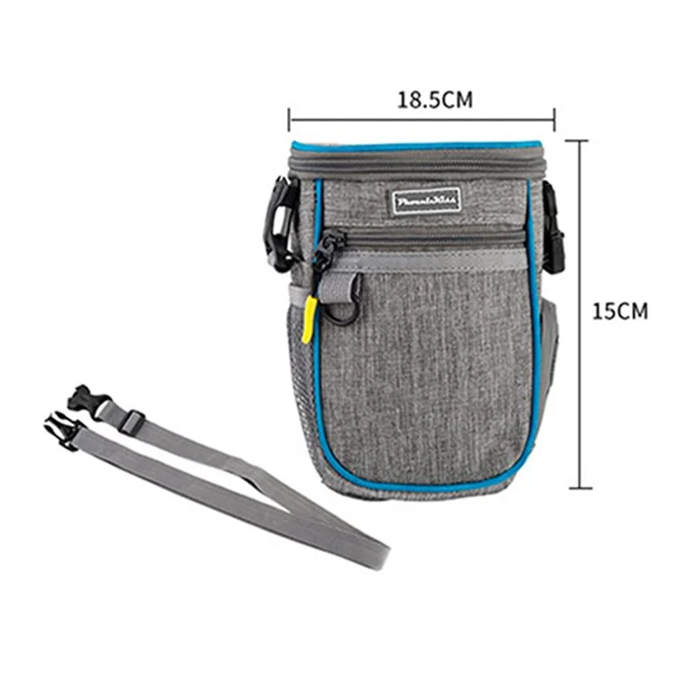 LDLC QS-095 Outdoor Walking Large Capacity Dog Treat Pouch Waterproof Pet Training Waist Bag - Light Grey