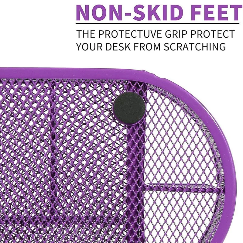 Mesh Desk Organizer 9 Compartments Pen Holder Multifunctional Makeup Brush Scissor Storage Holder Office Stationery - Rose