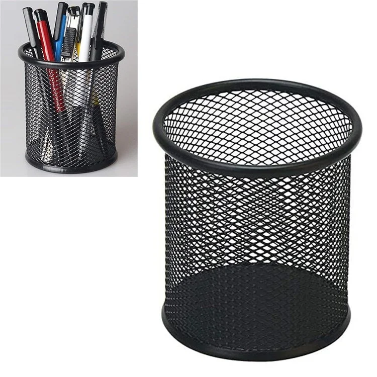 Pencil Holder Metal Pencil Cup Mesh Makeup Brush Pen Organizer for Home, Office and School