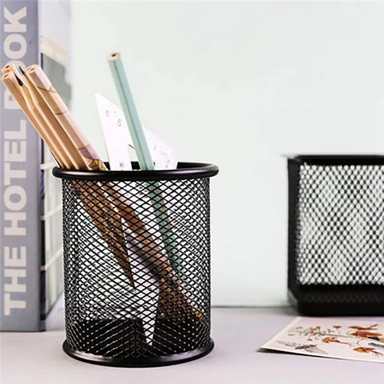Pencil Holder Metal Pencil Cup Mesh Makeup Brush Pen Organizer for Home, Office and School