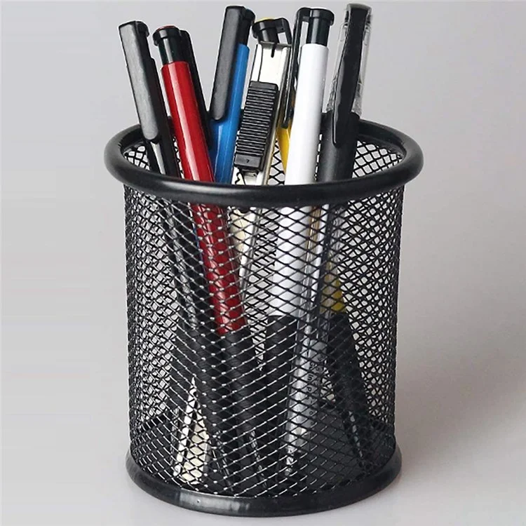 Pencil Holder Metal Pencil Cup Mesh Makeup Brush Pen Organizer for Home, Office and School