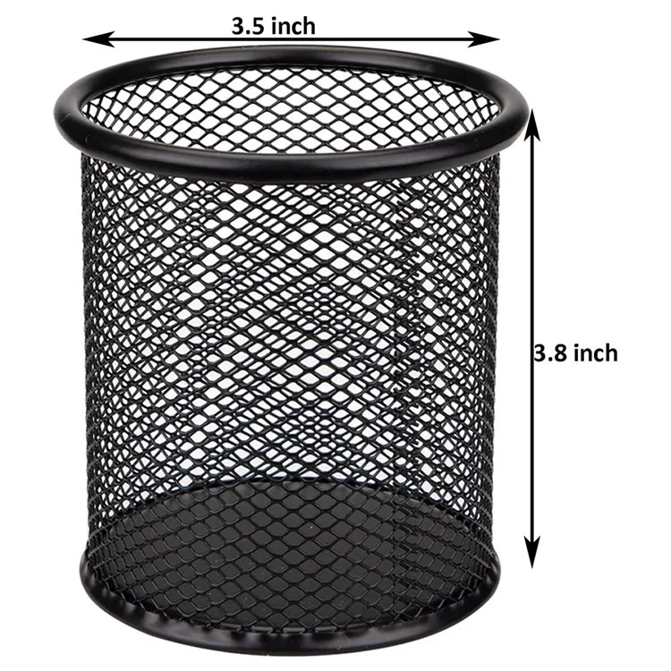 Pencil Holder Metal Pencil Cup Mesh Makeup Brush Pen Organizer for Home, Office and School