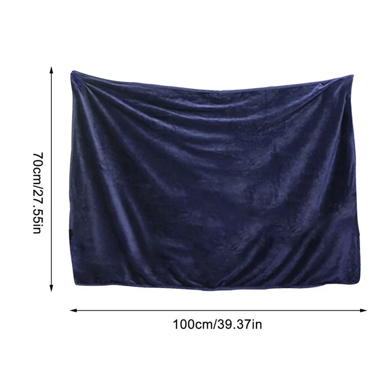 WPT05 USB Heated Warm Shawl Electric Heating Plush Throw Blanket Winter Warm Sofa TV Blanket Heating Blanket Flannel Heated Cape - Blue