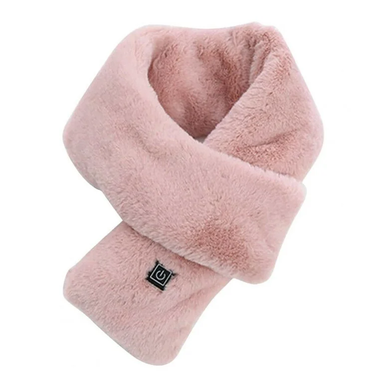 Col chaufféSimilaire pour Hommes et Femmes en Fausse Fourrure pour l'Hiver - Rose