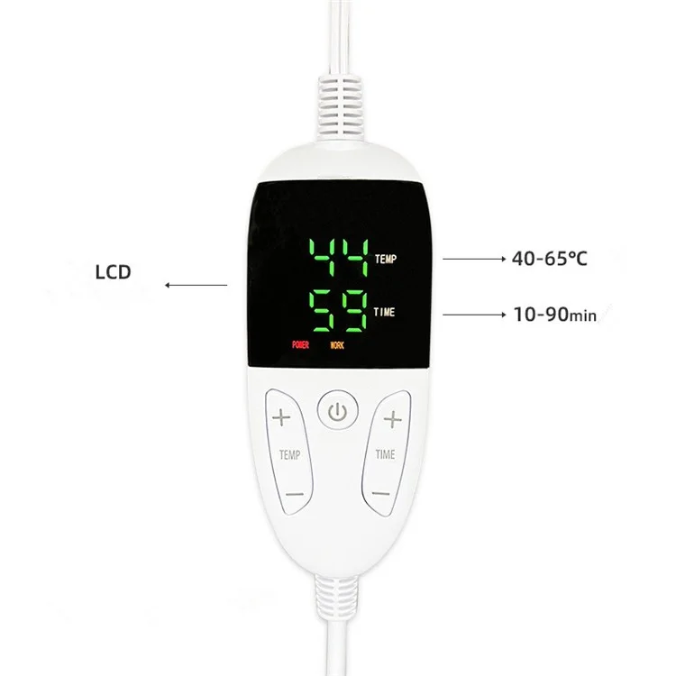 Doppelseitige Mikroplush Electric Decke Heizkissen Bauch Taille Rückenschmerzen Relief Winterwärmer Wärmesteuerung - Grau / US -stecker