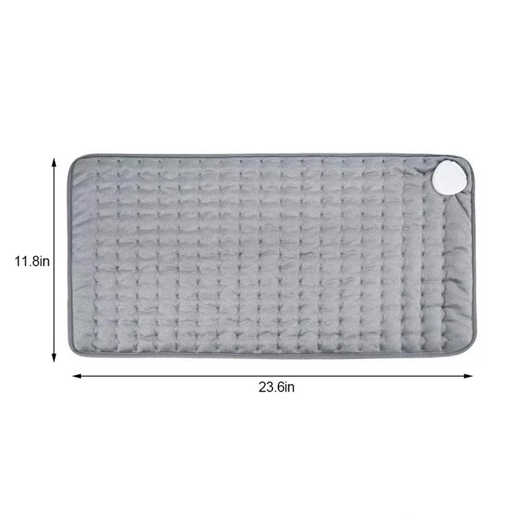 Doppelseitige Mikroplush Electric Decke Heizkissen Bauch Taille Rückenschmerzen Relief Winterwärmer Wärmesteuerung - Grau / US -stecker