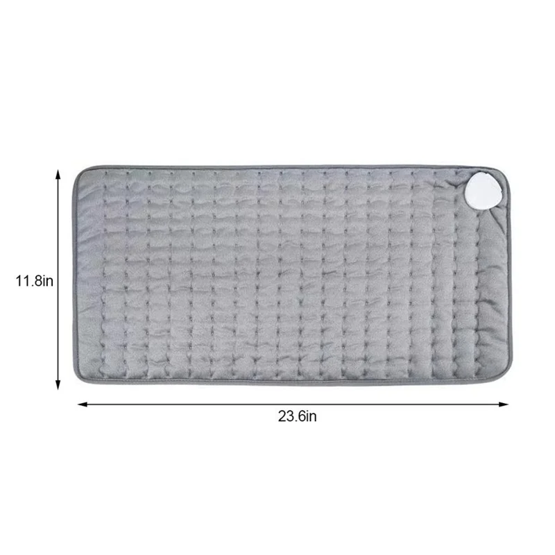 Double-sided Microplush Electric Blanket Heating Pad Abdomen Waist Back Pain Relief Winter Warmer Heat Controller - Blue / US Plug