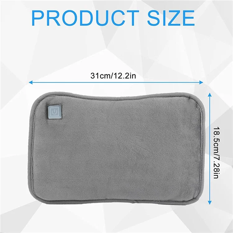 USB Heater Rechargeable Hand Warmer 3 Temperature Control Portable Electric Hand Warmer with Pocket - Grey