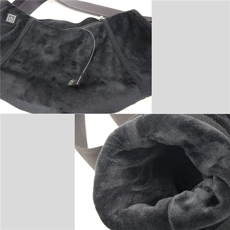 Winter Outdoor Heated Hand Muff Electric Hand Warmer Pouch Rechargeable Heated Gloves Waterproof Handwarmers Bag for Hunting Camping - Grey