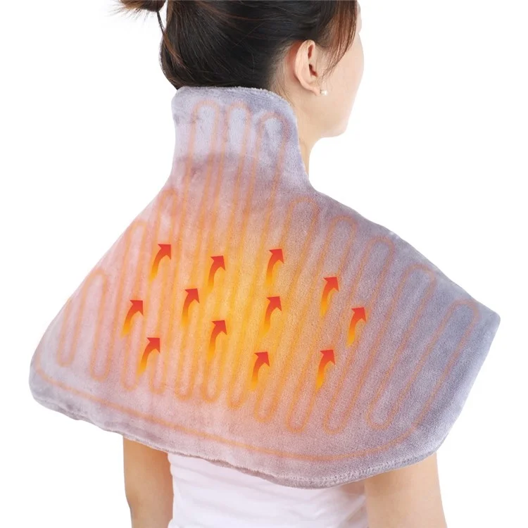 Electric Heating Pad for Neck Back Pain Relief Shoulder Heating Shawl Wrap Heat Therapy Winter Thermal Blanket - EU Plug